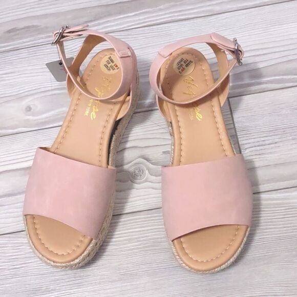 (25-2050) Vepose Wedge Sandals Summer Blush Sz 7.5 - Picture 4 of 10